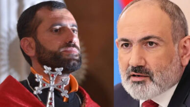 The priest of the Church of St. Hakob, attended by the Prime Minister, made an important note.