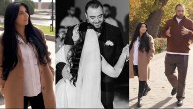 Khoren Levonian’s wife is pregnant. Emma Azizian with a round belly. Video